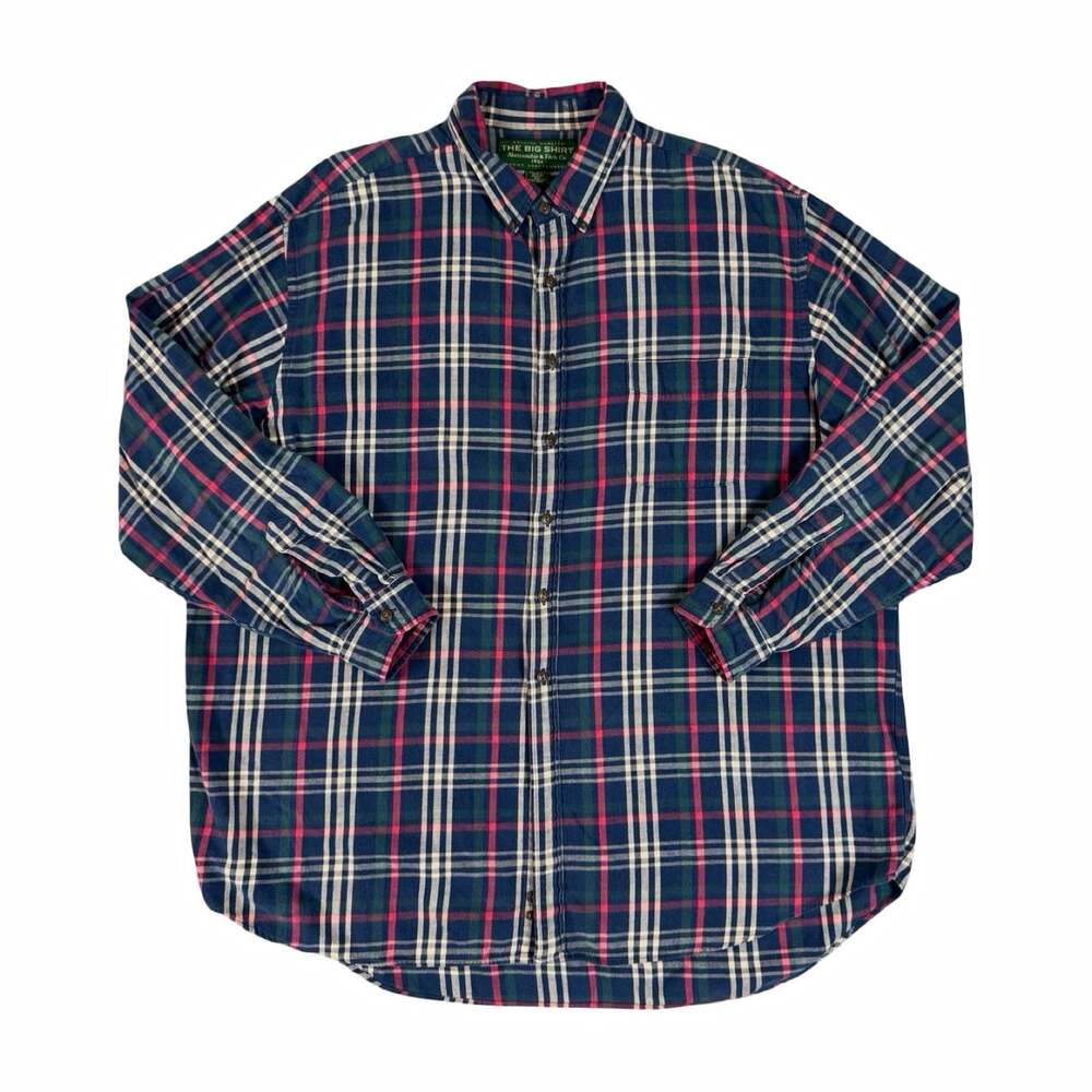 Vintage Abercrombie & Fitch The Big Shirt Plaid Flannel Button Up Size XXL